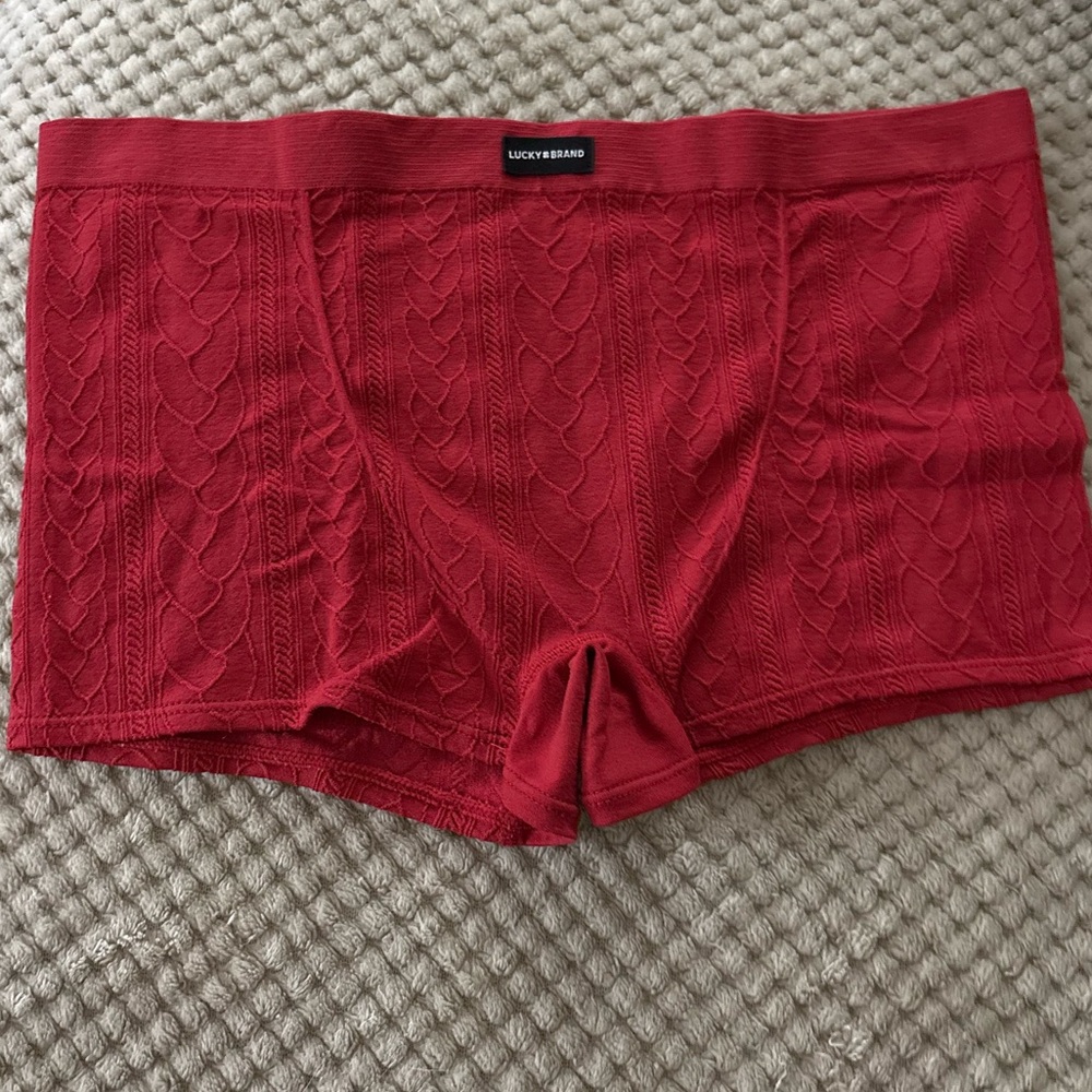 Women's Red Boyshort/Brief Panty Underwear